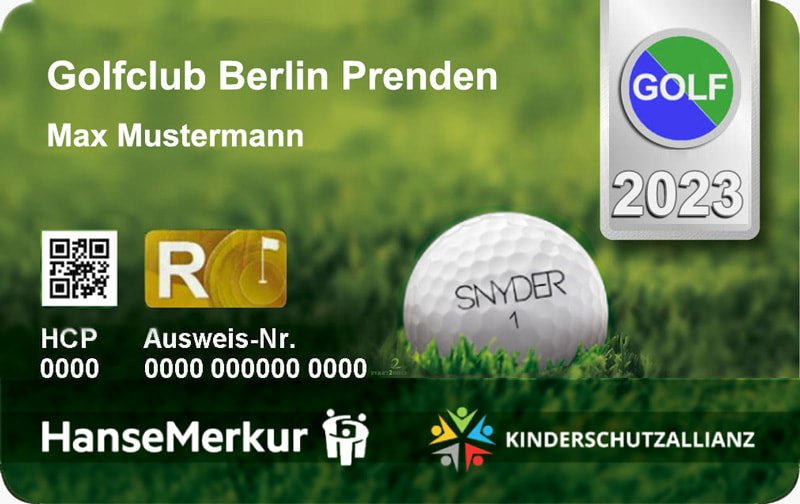 DGV Ausweis Golfmitgliedschaft Berlin 2022 mit Gold R Hologramm