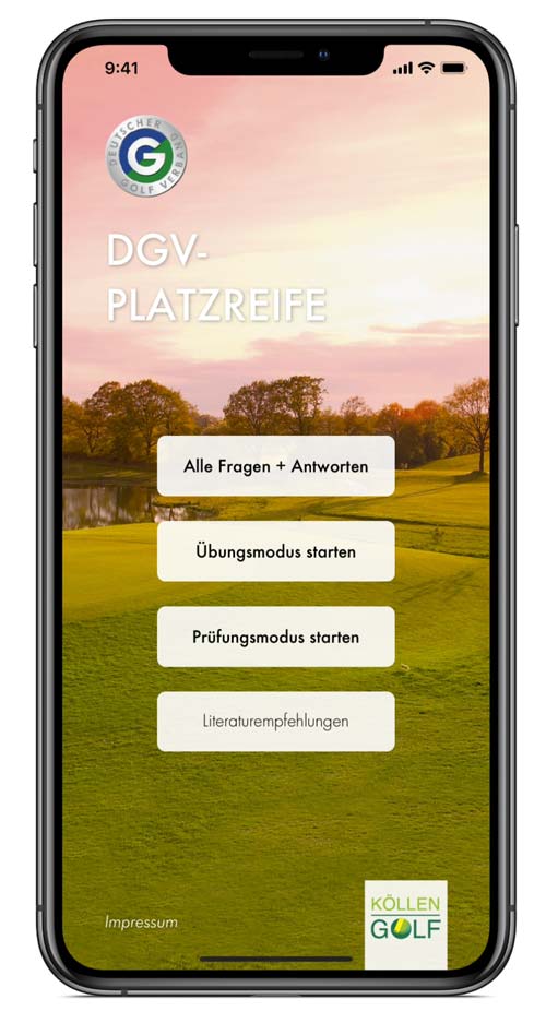 Golf App Vorbereitung Platzreifeprüfung